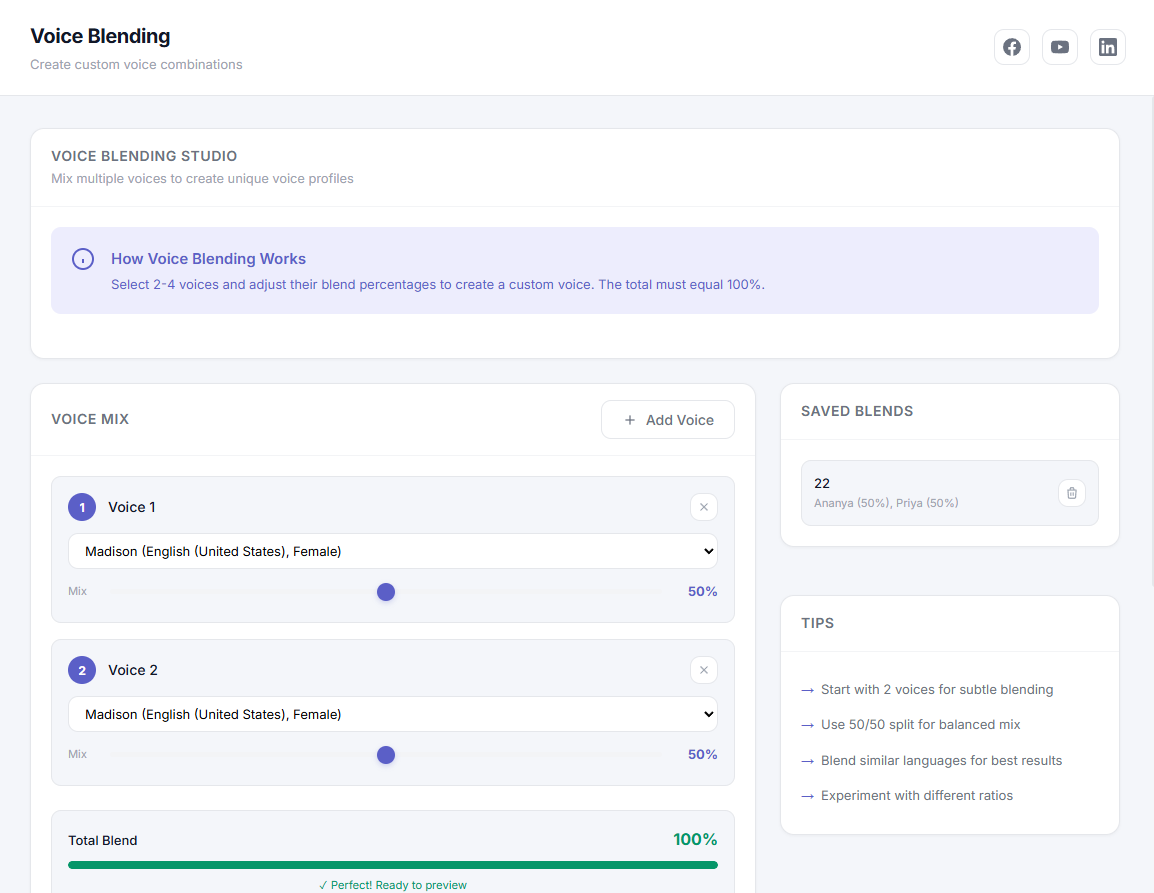 Generate & Export Interface